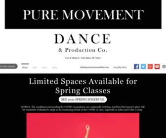 Puremovementallen.com(Dance classes in Allen TX) Screenshot