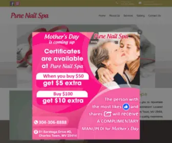 Purenailspacharlestown.com(Our nail salon 25414) Screenshot