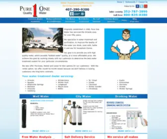 Pureonewater.com(Pure One Water) Screenshot