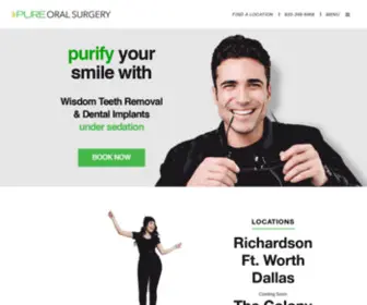 Pureoralsurgery.com(PURE Oral Surgery) Screenshot