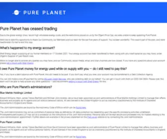 Purepla.net(Pure Planet Notice Page) Screenshot