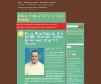 Purepopradio.com(Alan Haber's Pure Pop Radio) Screenshot