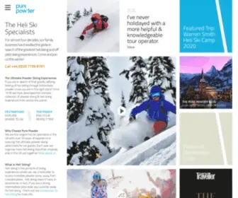 Purepowder.com(The Heli Ski Specialists) Screenshot