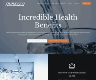 Pureproionizer.com(Alkaline Water) Screenshot