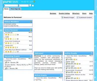 Purerave.com(Member Login) Screenshot