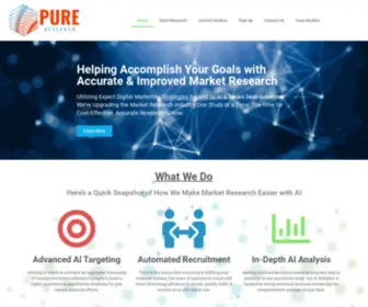 Pureresearch.ai(Market Research Backed by Technology) Screenshot