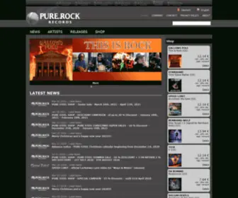 Purerock-Records.com(Pure Rock Records) Screenshot