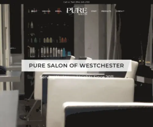 Puresalonny.com(Pure Salon of Westchester) Screenshot