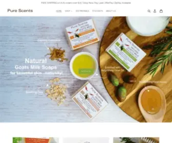 Purescents.com.au(Goat Milk Soaps & Skincare) Screenshot