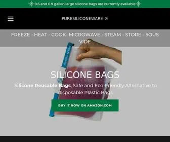 Puresiliconeware.com(Large Silicone Bags) Screenshot