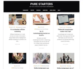 Purestarters.nl(Pure starters) Screenshot