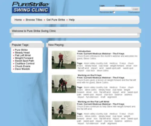 Purestrikeswingclinic.com(Pure Strike Swing Clinic) Screenshot