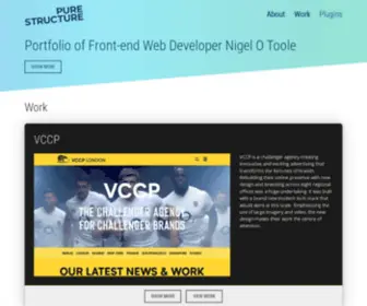Purestructure.com(Portfolio of Front) Screenshot