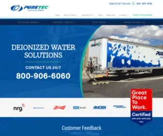 Puretecwater.com(Puretec Industrial Water) Screenshot