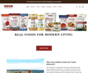 Puretraditionsfoods.com(Pure Traditions Foods) Screenshot