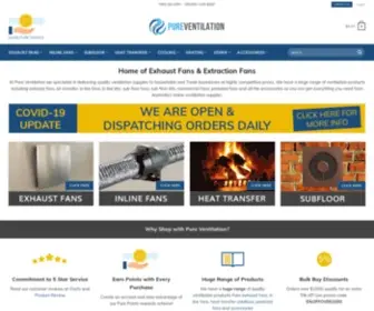 Pureventilation.com.au(Exhaust Fans) Screenshot
