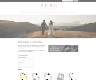 Pureweddingrings.co.uk(Platinum, gold, white gold, diamond wedding rings) Screenshot