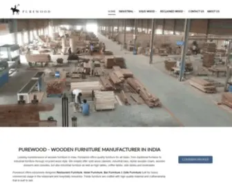 Purewood.in(Modern Wooden Furniture Manufacture in India for Restaurant) Screenshot