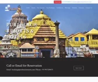 Puribeachresorts.com(Hotels in Puri) Screenshot