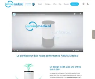 Purificateurdair.com(Purificateurs d'air haut de gamme AIRVIA Medical) Screenshot