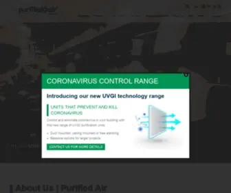 Purifiedair.com(Commercial Kitchen Filtration Manufacturers) Screenshot