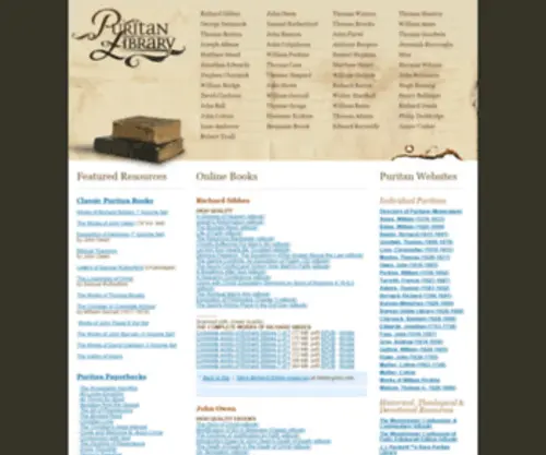 Puritanlibrary.com(Puritanlibrary) Screenshot