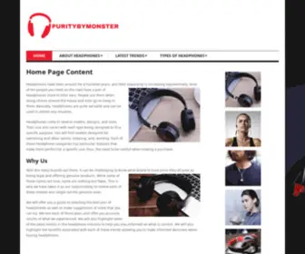 Puritybymonster.com(Home Page Content) Screenshot