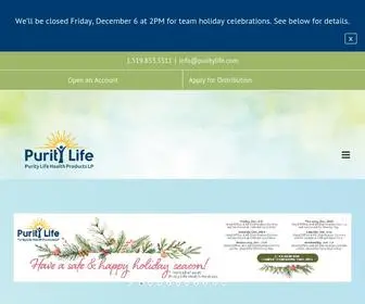 Puritylife.com(Purity Life) Screenshot