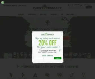 Purityproducts.com(Nutritional Supplements) Screenshot