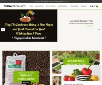 Purnaorganics.com(Organic gardening) Screenshot