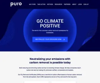 Puro.earth(Carbon removal marketplace) Screenshot