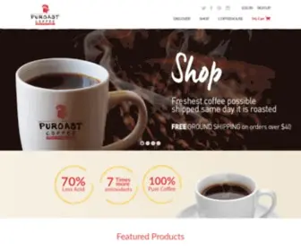 Puroast.com(Puroast Coffee) Screenshot