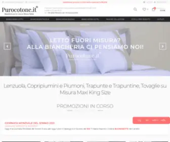 Purocotone.it(Biancheria per la Casa su Misura) Screenshot