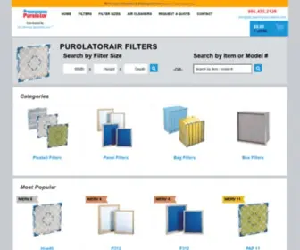 Purolatorairfilters.com(Purolator Air Filters) Screenshot