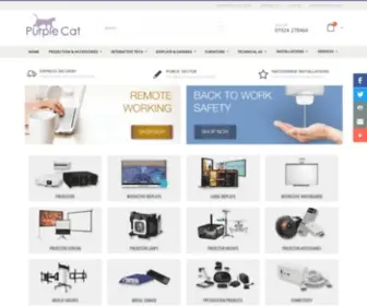 Purple-Cat.co.uk(Projectors Screens and Installations including DLP and LCD projectors installations) Screenshot
