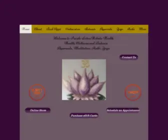 Purple-Lotus.com(Purple Lotus Holistic Health/Yoga) Screenshot