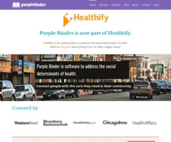 Purplebinder.com(Community and health on the same page) Screenshot