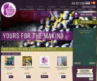 Purplefootusa.com(Home Brewing Supplies) Screenshot