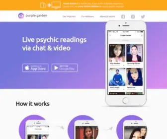 Purplegarden.co(Live psychic readings on love) Screenshot