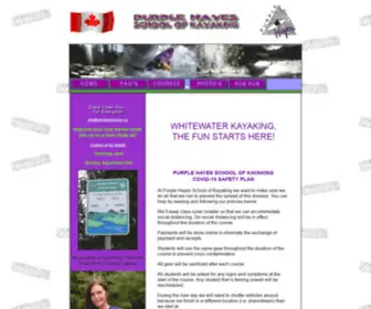 Purplehayes.bc.ca(Purple Hayes School of Kayaking) Screenshot