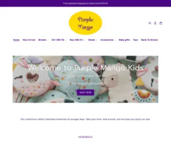 Purplemangokids.com(Purple Mango/children's boutique/unique gifts/kids shoes and clothing) Screenshot