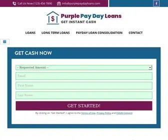 Purplepaydayloans.com(Bad Credit Loans Online) Screenshot