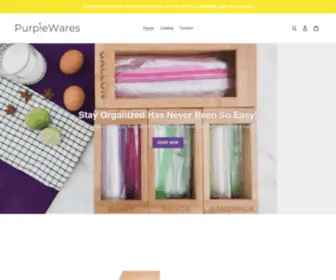 Purplewaresstore.com(PurpleWares Ziplock Bag Storage Organizer) Screenshot