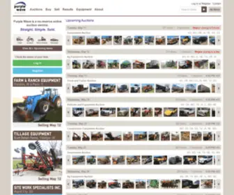 Purplewaveauction.net(Used equipment for sale) Screenshot