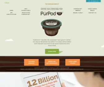 Purpod100.com(World's First Fully Compostable Coffee Pod) Screenshot