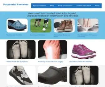 Purposefulfootwear.com(Shoes and Boots for Work Play and Pleasure) Screenshot
