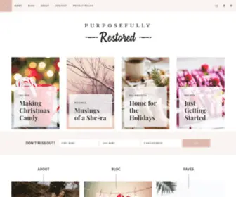 Purposefullyrestoredblog.com(Purposefully Restored) Screenshot