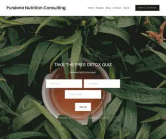 Purslanenutritionconsulting.com(Purslane Nutrition Consulting) Screenshot