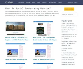Pursor.com(Quality Portal for Social Bookmarking for SEO services) Screenshot