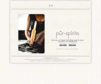 Purspirits.com(Award-winning spirits from Germany that share a common heritage and a common source) Screenshot